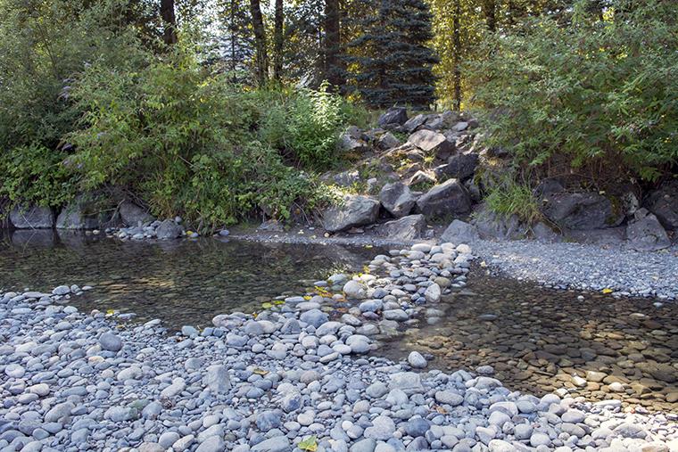 The Vedder River is steps from the campground